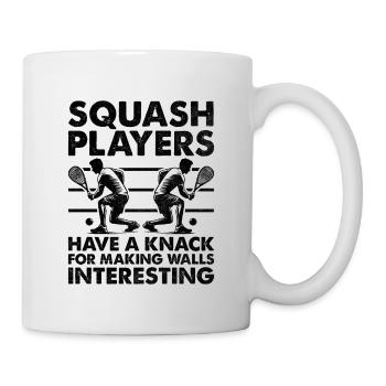 Squashspieler Squash-Tennisspieler Raquetball-Spor - Tasse - Weiß - Rechts