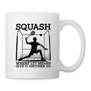 Squashspieler Squash-Tennisspieler Raquetball-Spor - Tasse - Weiß - Rechts