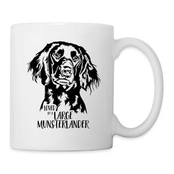 Loved by a Large Munsterlander Hund Hunde Wilsigns - Tasse - Weiß - Rechts