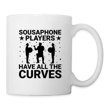 Marching Band Sayings Funny Marching Instruments - Mug - white - Right