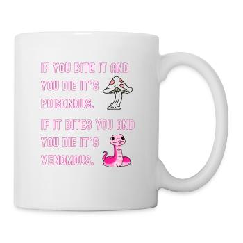 Toxique vs venimeux - Mug blanc - blanc - Droite