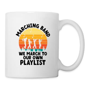 Marching Band Sayings Funny Marching Instruments - Mug - white - Right