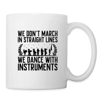 Marching Band Sayings Funny Marching Instruments - Mug - white - Right