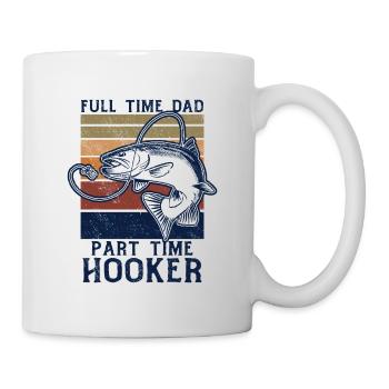 Angler Papa Vater Angeln Geschenkidee Lustig Humor - Tasse - Weiß - Rechts