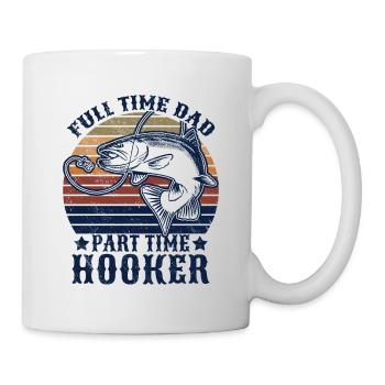 Angler Papa Vater Angeln Geschenkidee Lustig Humor - Tasse - Weiß - Rechts