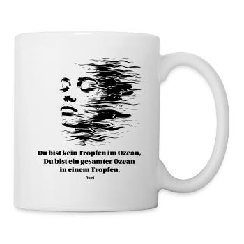 Ozean in einem Tropfen - Tasse - Weiß - Rechts