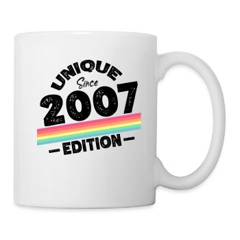 Unique depuis 2007 Edition Anniversaire Millésime 2007 - Mug blanc - blanc - Droite
