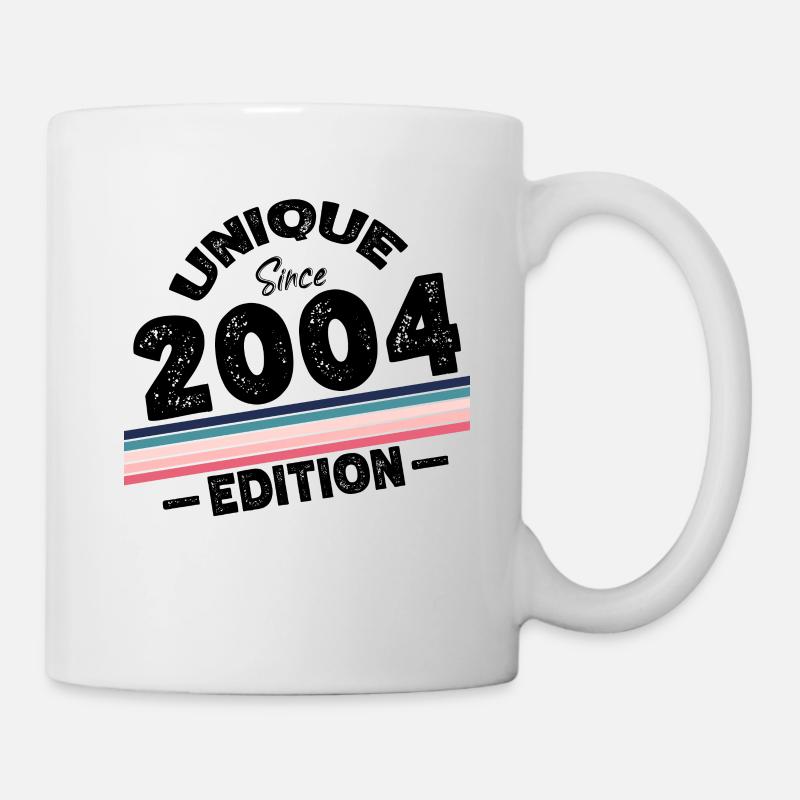 Unique depuis 2004 Edition Anniversaire Millésime 2004 - Mug blanc - blanc