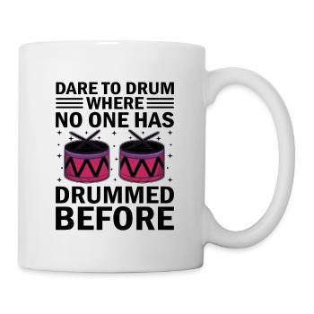 Drum Corps Marching Band Drum Corp Music Percussio - Tasse - Weiß - Rechts