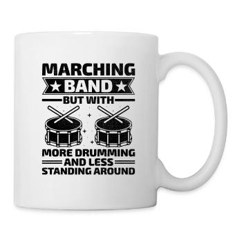 Drum Corps Marching Band Drum Corp Music Percussio - Tasse - Weiß - Rechts