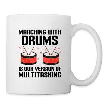 Drum Corps Marching Band Drum Corp Music Percussio - Mug - white - Right