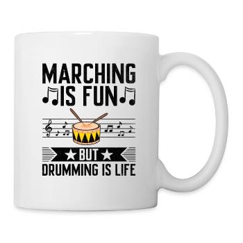 Drum Corps Marching Band Drum Corp Music Percussio - Mug - white - Right
