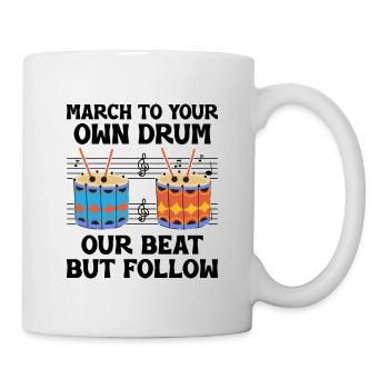 Drum Corps Marching Band Drum Corp Music Percussio - Tasse - Weiß - Rechts