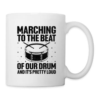 Drum Corps Marching Band Drum Corp Music Percussio - Tasse - Weiß - Rechts