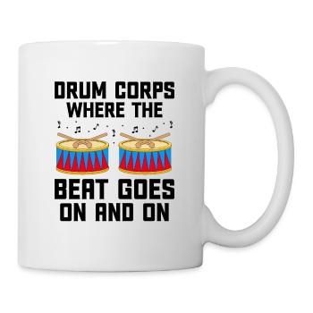 Drum Corps Marching Band Drum Corp Music Percussio - Mug - white - Right