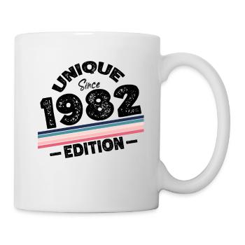 Unique depuis 1982 Edition Anniversaire Millésime 1982 - Mug blanc - blanc - Droite