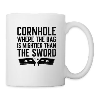 Cornhole Spieler Cornhole Sport Lustig Cornhole Be - Tasse - Weiß - Rechts