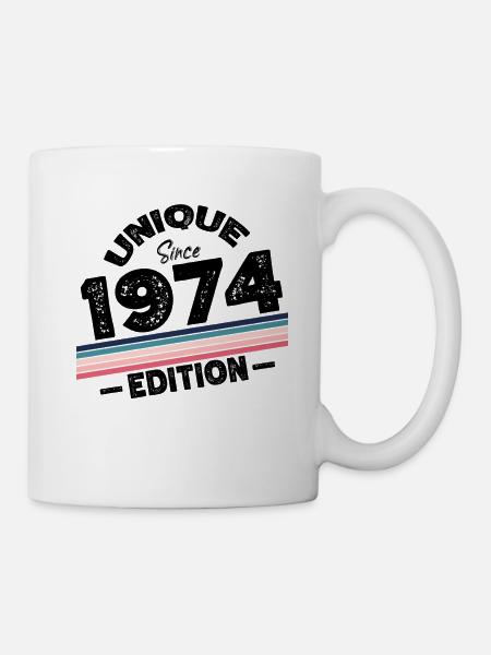 Unique Since 1974 Edition Birthday Vintage 1974 - Mug - white