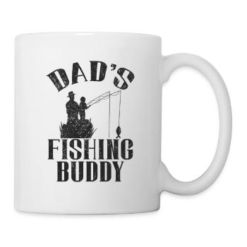 Angeln Angler Vater Sohn Dad's Fishing Buddy - Tasse - Weiß - Rechts
