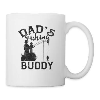 Angeln Angler Vater Sohn Dad's Fishing Buddy - Tasse - Weiß - Rechts