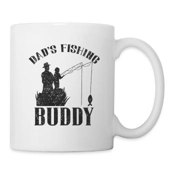 Angeln Angler Vater Sohn Dad's Fishing Buddy - Tasse - Weiß - Rechts