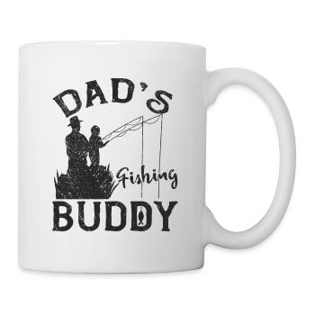 Angeln Angler Vater Sohn Dad's Fishing Buddy - Tasse - Weiß - Rechts