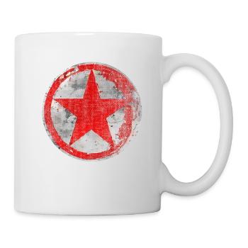 Sévère gauche contre droite rouge politique - Mug blanc - blanc - Droite