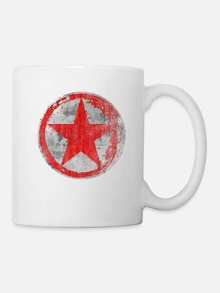Sévère gauche contre droite rouge politique - Mug blanc - blanc