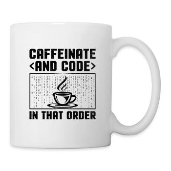Café Codage Programmeur Codeur Développeur Nerd Coff - Mug blanc - blanc - Droite