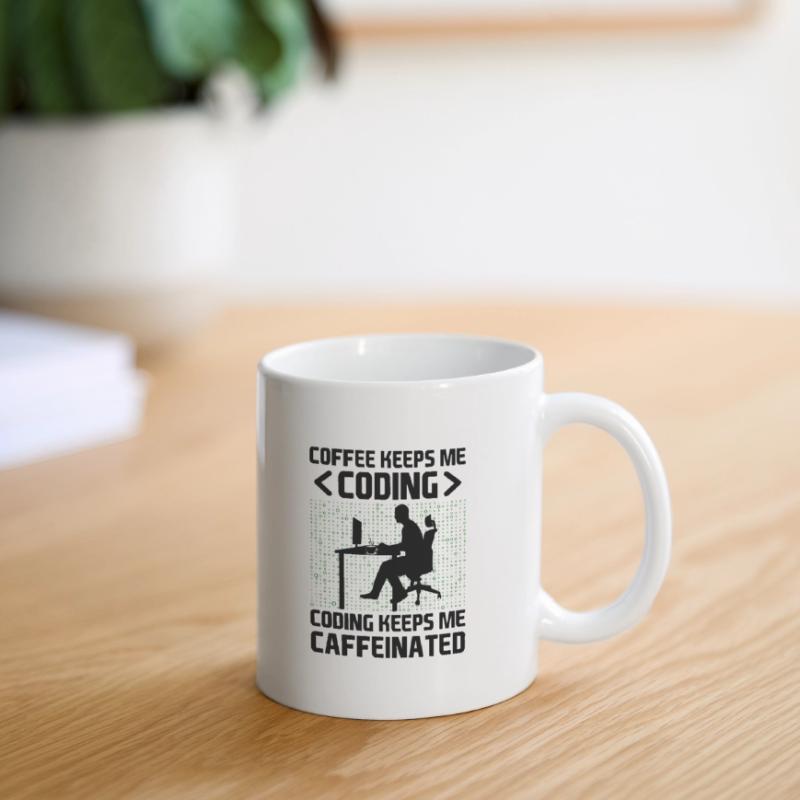 Café Codage Programmeur Codeur Développeur Nerd Coff Mug blanc