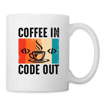 Café Codage Programmeur Codeur Développeur Nerd Coff - Mug blanc - blanc - Droite