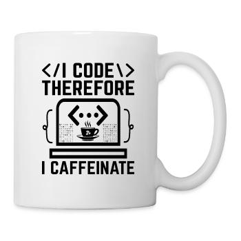 Café Codage Programmeur Codeur Développeur Nerd Coff - Mug blanc - blanc - Droite