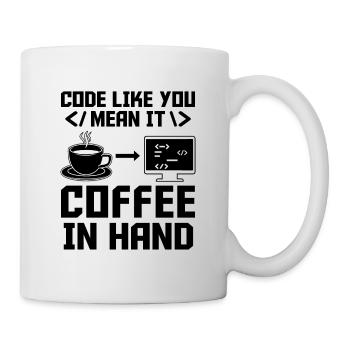 Café Codage Programmeur Codeur Développeur Nerd Coff - Mug blanc - blanc - Droite