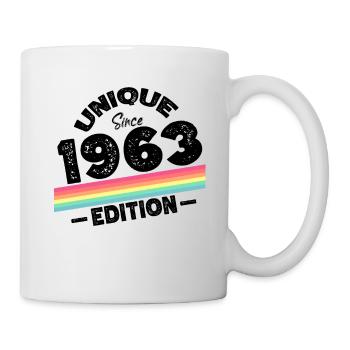 Unique depuis 1963 Edition Anniversaire Millésime 1963 - Mug blanc - blanc - Droite