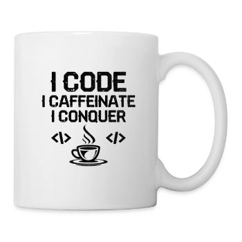 Kaffee-Codierung Programmierer Programmierer Entwickler Nerd Coff - Tasse - Weiß - Rechts
