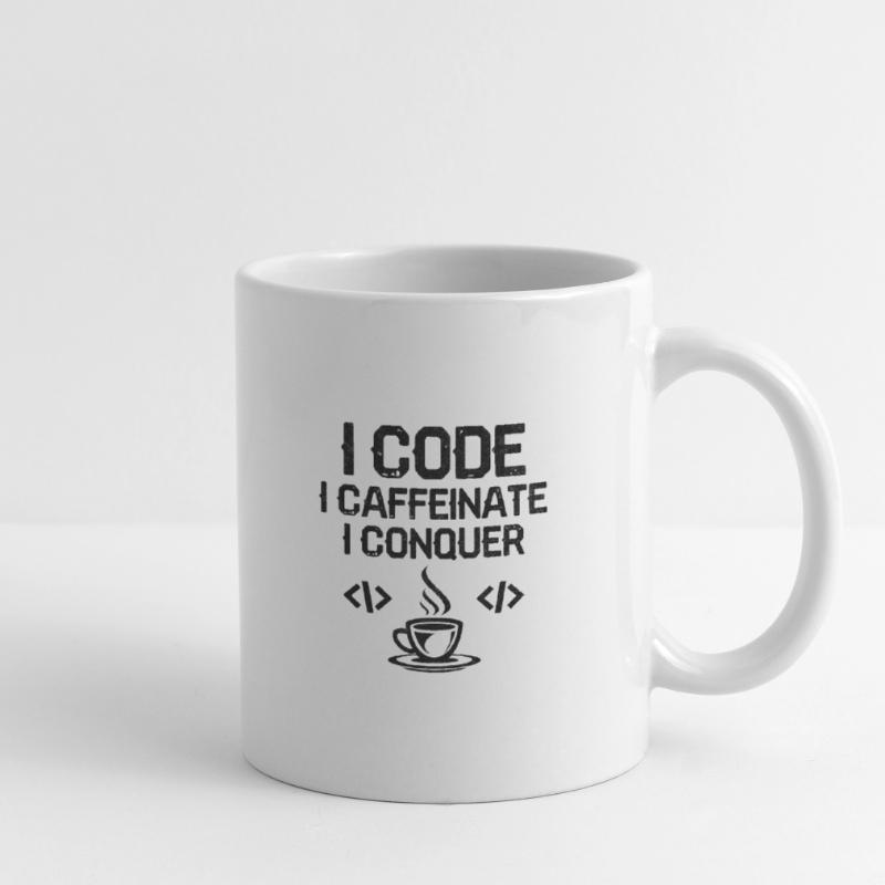 Café Codage Programmeur Codeur Développeur Nerd Coff Mug blanc