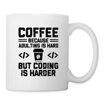 Café Codage Programmeur Codeur Développeur Nerd Coff - Mug blanc - blanc - Droite