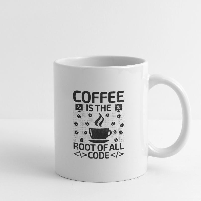 Café Codage Programmeur Codeur Développeur Nerd Coff Mug blanc