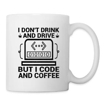 Café Codage Programmeur Codeur Développeur Nerd Coff - Mug blanc - blanc - Droite