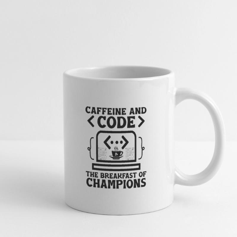 Café Codage Programmeur Codeur Développeur Nerd Coff Mug blanc