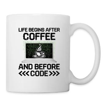 Café Codage Programmeur Codeur Développeur Nerd Coff - Mug blanc - blanc - Droite