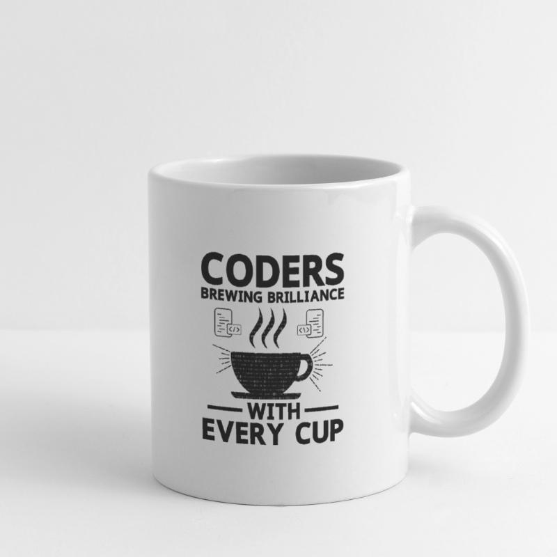 Café Codage Programmeur Codeur Développeur Nerd Coff Mug blanc