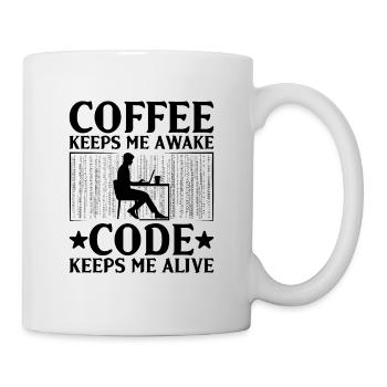Café Codage Programmeur Codeur Développeur Nerd Coff - Mug blanc - blanc - Droite