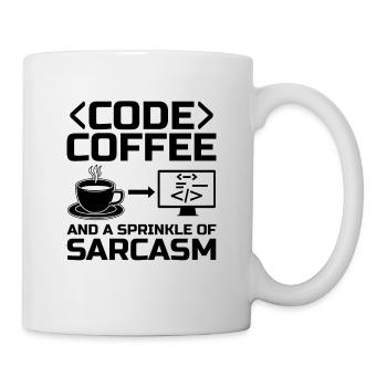 Café Codage Programmeur Codeur Développeur Nerd Coff - Mug blanc - blanc - Droite