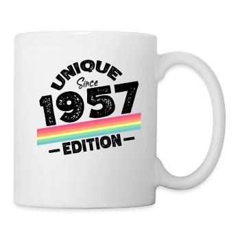 Unique depuis 1957 Edition Anniversaire Millésime 1957 - Mug blanc - blanc - Droite