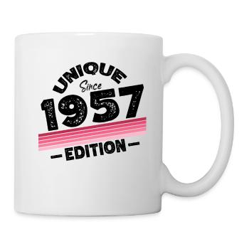 Unique depuis 1957 Edition Anniversaire Millésime 1957 - Mug blanc - blanc - Droite