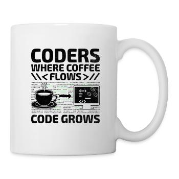 Café Codage Programmeur Codeur Développeur Nerd Coff - Mug blanc - blanc - Droite