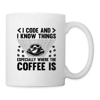 Café Codage Programmeur Codeur Développeur Nerd Coff - Mug blanc - blanc - Droite
