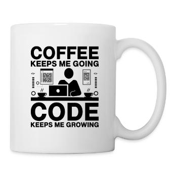 Café Codage Programmeur Codeur Développeur Nerd Coff - Mug blanc - blanc - Droite
