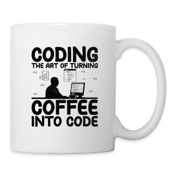 Café Codage Programmeur Codeur Développeur Nerd Coff - Mug blanc - blanc - Droite
